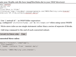 Example filter conversion