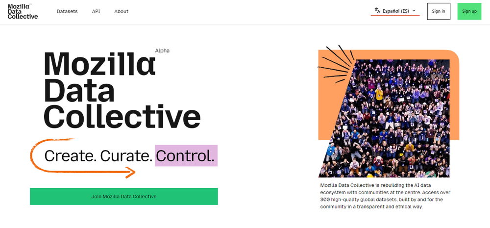 Mozilla Data Collective Screenshot 1