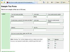 IE7 with MozzIE 2.0 rendering the Mozilla sample Tax Form