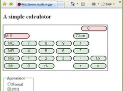 IE7 with MozzIE 2.0 rendering Mozilla Sample Calculator SVG