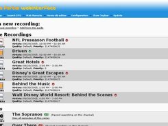 Scheduled recordings list