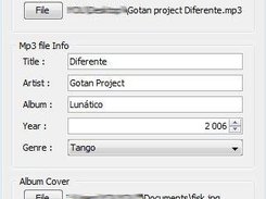 MP3iNFO - Mp3 file Metadata modifier Screenshot 1