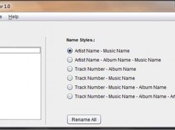 Mp3NameEditor main screen.
