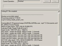 Log Window after creating a MP4