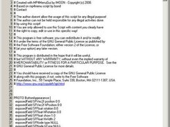 Window to edit the BT script