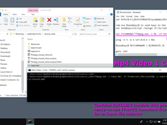 Mp4 Video 1 Click - Contains EDITABLE console with pre-typed, ready-to-use FFMPEG command line for an input file selected