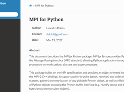 MPI for Python (mpi4py) Screenshot 1