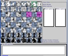 The Game Room. Selected Piece is shown with available moves.
