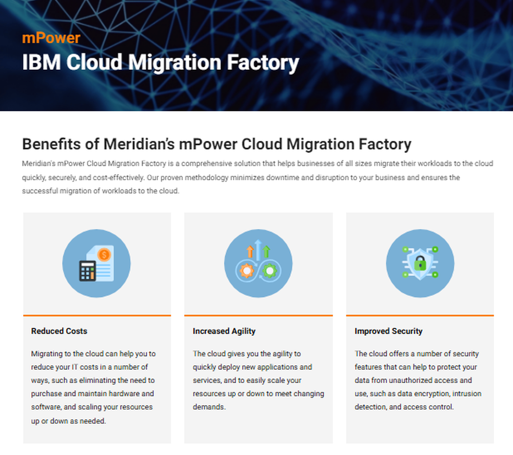 mPower Cloud Migration Factory Screenshot 1