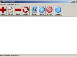 Okno gwne programu mPrzypominajka