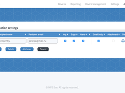 Notification settings page