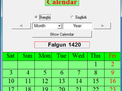 bangla and english calender