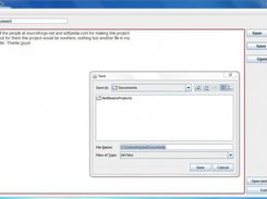 Another view with the save dialog