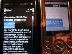 Displayed news feed