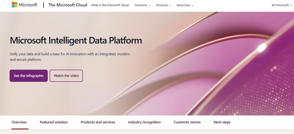 Microsoft Intelligent Data Platform Screenshot 1