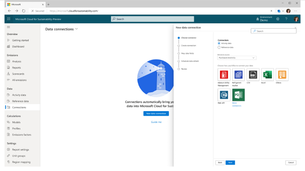 Microsoft Cloud for Sustainability Screenshot 1
