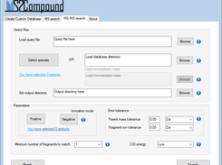 MS/MS search page