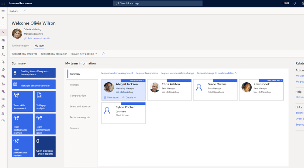 Microsoft Dynamics 365 Human Resources Screenshot 1