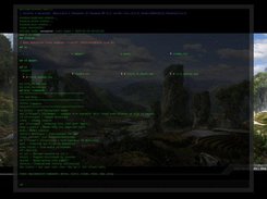 Basic screenshot showing shell activity with background.