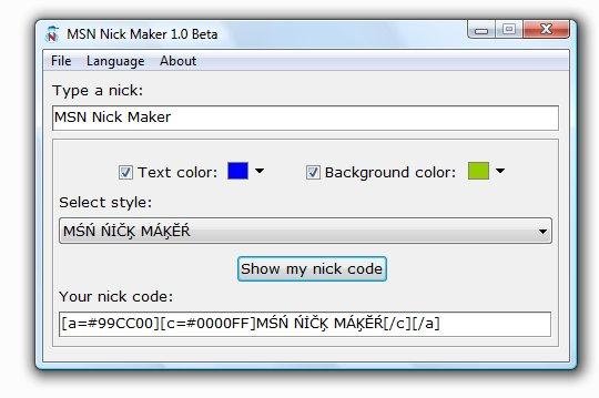 msn nick maker download sourceforge net