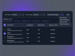 Manage Users Add and manage new users/groups to the users' grid and synchronize changes for existing users.