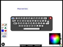 Screenshot of adding a Text box to the whiteboard.