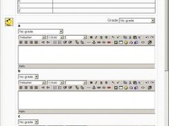 The grading screen for the Assignment Type Form