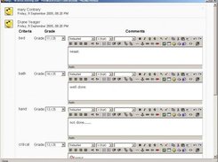 The grading screen for the Evaluation Module