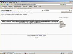 The flashcard module in action