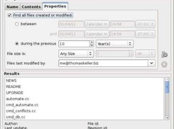 Find files window.