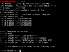 Magnetic tape partitioning tool Screenshot 1