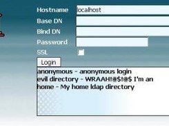Login screen