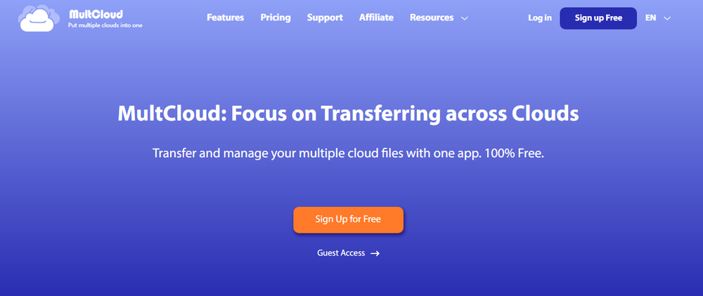 MultCloud Screenshot 1