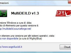 MultiDEILD "about" window (italian localization)