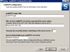 Installation : configuration page (1/2)