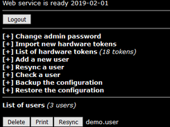multiOTP open source web interface 5.4.1.7