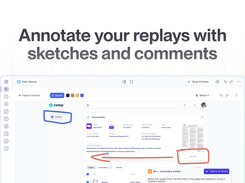 Add notes and sketches on top of full stack session recordings