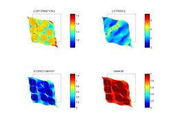 Finite Element Analysis at Large Strains with Damage