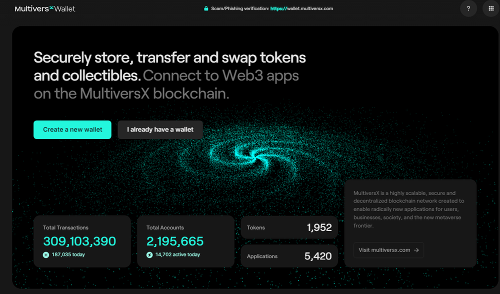 MultiversX Wallet Screenshot 1