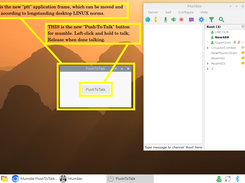 ptt frame and button highlighted.