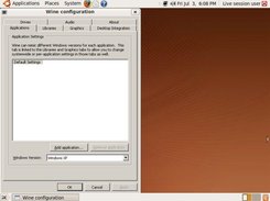 WINE Configuration (Applications tab)