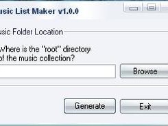 Music List Maker application window (running).