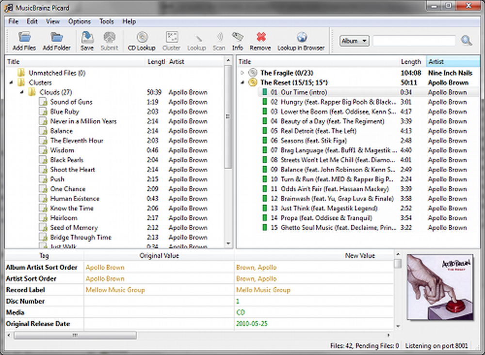 MusicBrainz Picard Screenshot 1