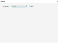 Settings window (now only language...)