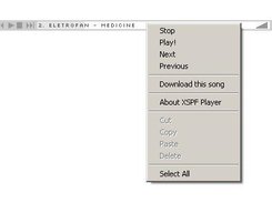 XSPF Web Music Player context menu