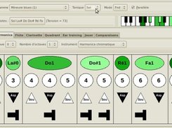 Gamme mineure de blues à l'harmonica chromatique