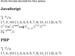 PHP and JavaScript representations