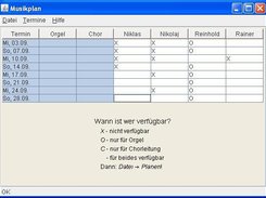 When is each musician available?