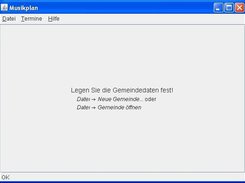Start Screen: Please provide congregation data.