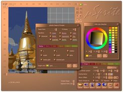 µSprite 0.5.2 with tween and color selectors open